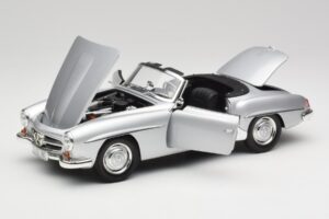 Mercedes 190 SL W121 Sudrabs Pelēks Minichamps 1:18 100037031 Metāls — attēls 2 no 8