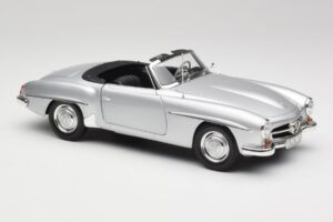Mercedes 190 SL W121 Sudrabs Pelēks Minichamps 1:18 100037031 Metāls — attēls 6 no 8