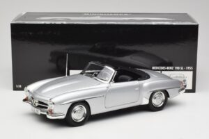 Mercedes 190 SL W121 Sudrabs Pelēks Minichamps 1:18 100037031 Metāls — attēls 8 no 8