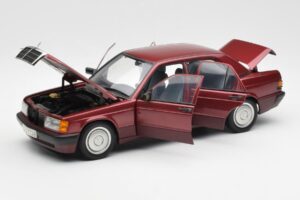 Mercedes 190E W201 2.0 Sarkans Dealer Edition AUTOart 1:18 B66040383 Metāls — attēls 2 no 8