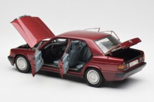 Mercedes 190E W201 2.0 Sarkans Dealer Edition AUTOart 1:18 B66040383 Metāls — attēls 5 no 8