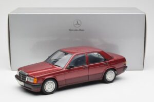 Mercedes 190E W201 2.0 Sarkans Dealer Edition AUTOart 1:18 B66040383 Metāls — attēls 8 no 8