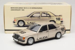 Mercedes 190E 2.3-16 W201 #1 N. Lauda Race of Champions Nurburgring 1984 AUTOart 1:18 88431 Metāls — attēls 8 no 8