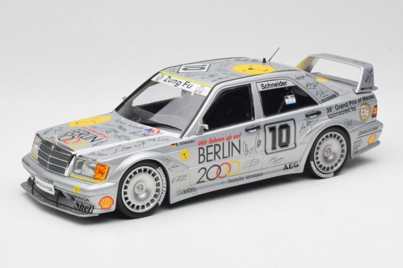 Mercedes 190E 2.5-16 EVO II W201 #10 Zung Fu B. Schneider Guia Race Macau 1992 Minichamps 1:18 155923610 Metāls