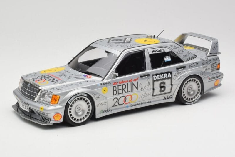 Mercedes 190E 2.5-16 EVO II W201 #6 Team AMG Mercedes K. Rosberg DTM 1992 Minichamps 1:18 155923606 Metāls