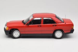 Mercedes 190E W201 Sarkans Minichamps 1:18 155037000 Metāls — attēls 3 no 6