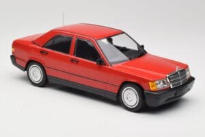 Mercedes 190E W201 Sarkans Minichamps 1:18 155037000 Metāls — attēls 4 no 6