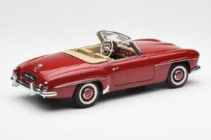 Mercedes 190SL W198 Sarkans AUTOart 1:18 76116 Metāls — attēls 3 no 8