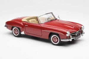 Mercedes 190SL W198 Sarkans AUTOart 1:18 76116 Metāls — attēls 6 no 8
