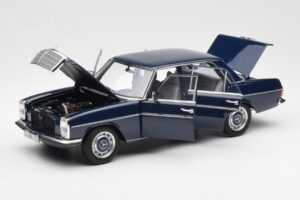 Mercedes 200 W114 Midnight Zils Dīlera Izdevums Norev 1:18 B66040694 Metāls — attēls 2 no 8