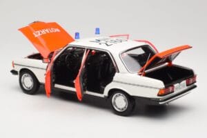 Mercedes 200 W123 Ātrā Palīdzība Balts Norev 1:18 183834 Metāls — attēls 3 no 8
