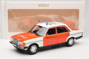 Mercedes 200 W123 Ātrā Palīdzība Balts Norev 1:18 183834 Metāls — attēls 8 no 8