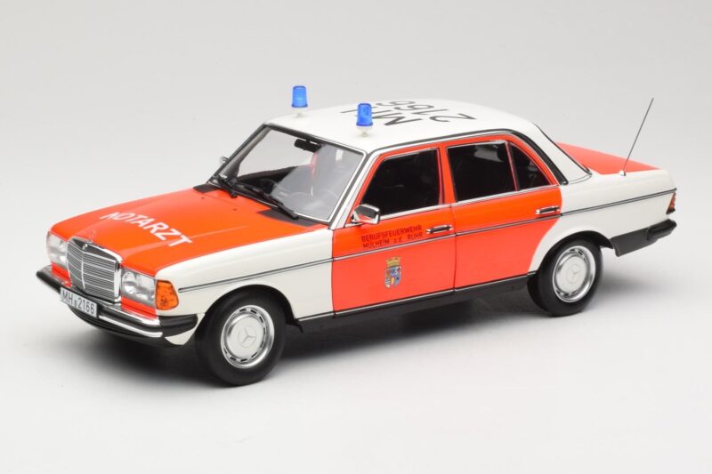 Mercedes 200 W123 Ātrā Palīdzība Balts Norev 1:18 183834 Metāls