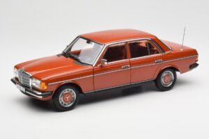 Mercedes 200 W123 English Sarkans Dīlera Izdevums Norev 1:18 B66040653 Metāls