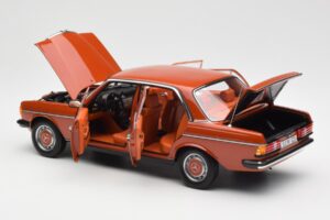Mercedes 200 W123 English Sarkans Dīlera Izdevums Norev 1:18 B66040653 Metāls — attēls 5 no 8