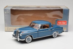 Mercedes 220 SE W128 Zils Sun Star 1:18 3561 Metāls — attēls 8 no 8