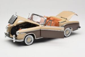 Mercedes 220 SE W128 Kabriolets Bronzas Sarkans Sun Star 1:18 3572 Metāls — attēls 2 no 8