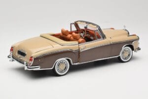 Mercedes 220 SE W128 Kabriolets Bronzas Sarkans Sun Star 1:18 3572 Metāls — attēls 3 no 8