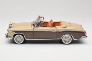 Mercedes 220 SE W128 Kabriolets Bronzas Sarkans Sun Star 1:18 3572 Metāls — attēls 4 no 8
