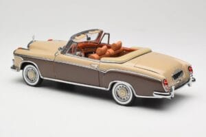 Mercedes 220 SE W128 Kabriolets Bronzas Sarkans Sun Star 1:18 3572 Metāls — attēls 7 no 8