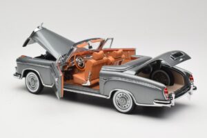 Mercedes 220 SE W128 Kabriolets Grey Metallic Sun Star 1:18 3352-M1 Metāls — attēls 5 no 8