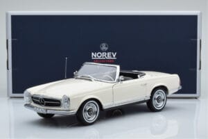 Mercedes 230 SL W113 Pagoda Balts Ierobežots Izdevums Norev 1:18 183768 Metāls — attēls 9 no 9