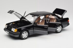 Mercedes 230E W124 AMG Wheels Melns Ierobežots Izdevums Norev 1:18 183950 Metāls — attēls 2 no 12