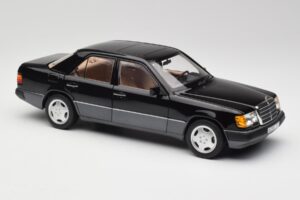 Mercedes 230E W124 AMG Wheels Melns Ierobežots Izdevums Norev 1:18 183950 Metāls — attēls 6 no 12