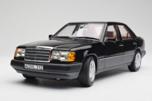 Mercedes 230E W124 AMG Wheels Melns Ierobežots Izdevums Norev 1:18 183950 Metāls — attēls 9 no 12
