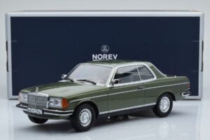 Mercedes 280 CE W123 Coupe Zaļš Norev 1:18 183704 Metāls — attēls 6 no 6