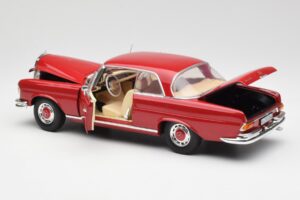 Mercedes 280 SE W108 Sarkans Norev 1:18 193527 Metāls — attēls 5 no 8