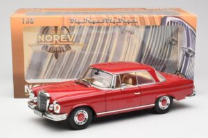 Mercedes 280 SE W108 Sarkans Norev 1:18 193527 Metāls — attēls 8 no 8