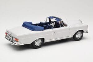 Mercedes 280 SE W111 Kabriolets Gaiši Pelēks Norev 1:18 183530 Metāls — attēls 3 no 8