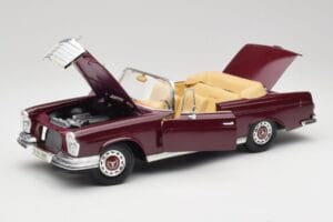 Mercedes 280SE W108 Bordeaux Sarkans Maisto 1:18 31811 Metāls — attēls 2 no 8
