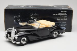 Mercedes 300 S W188 Kabriolets Melns Tchibo 1:18 36782 Metāls — attēls 8 no 8