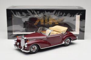 Mercedes 300 SC W188 Kabriolets Tumši Sarkans KK-Scale 1:18 KKDC180942 Metāls — attēls 6 no 6