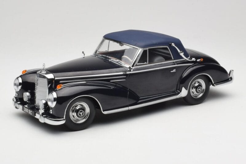 Mercedes 300 SC W188 Kabriolets Softtop Tumši Zils KK-Scale 1:18 KKDC180944 Metāls