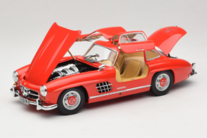 Mercedes 300 SL Gullwing Sarkans Minichamps 1:18 180039001 Metāls — attēls 2 no 8