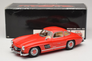 Mercedes 300 SL Gullwing Sarkans Minichamps 1:18 180039001 Metāls — attēls 8 no 8