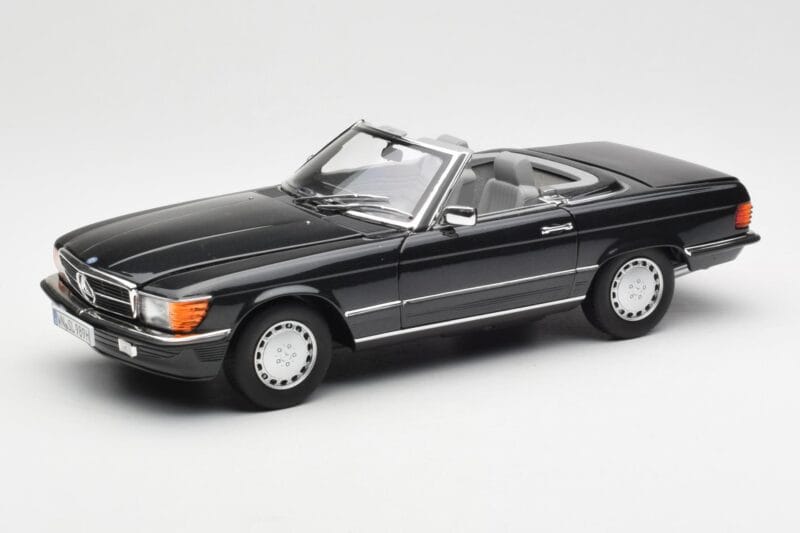 Mercedes 300 SL R107 Melns Pearl Dīlera Izdevums Norev 1:18 B66040678 Metāls