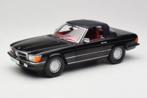 Mercedes 300 SL R107 Melns Norev 1:18 183511 Metāls
