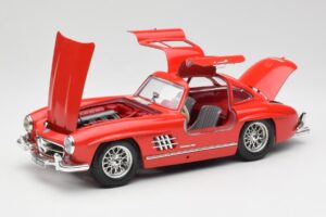 Mercedes 300 SL Sarkans Bburago 1:18 3015 Metāls — attēls 2 no 8