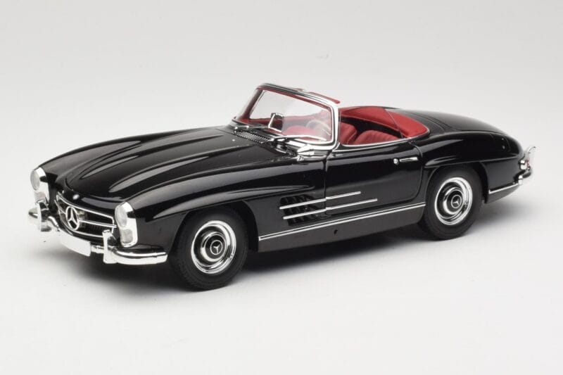 Mercedes 300 SL W198 Roadster Melns Minichamps 1:18 180039036 Metāls
