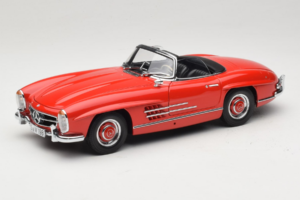 Mercedes 300 SL Roadster Sarkans Minichamps 1:18 180039031 Metāls