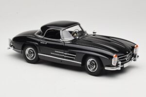 Mercedes 300 SL W198 Roadster With Hardtop Melns Minichamps 1:18 180039040 Metāls — attēls 6 no 8