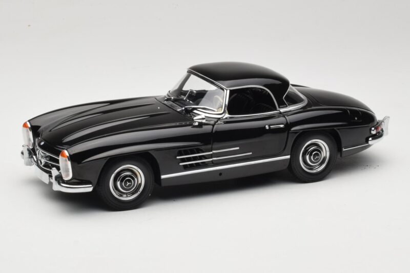 Mercedes 300 SL W198 Roadster With Hardtop Melns Minichamps 1:18 180039040 Metāls