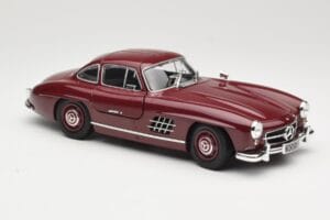 Mercedes 300 SL W198 Gullwing Tumši Sarkans Minichamps 1:18 110037218 Metāls — attēls 6 no 8