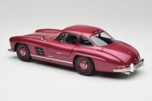 Mercedes 300 SL W198 Uguns Sarkans Minichamps 1:18 180039008 Metāls — attēls 7 no 8