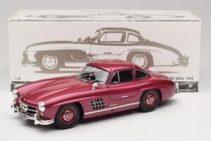 Mercedes 300 SL W198 Uguns Sarkans Minichamps 1:18 180039008 Metāls — attēls 8 no 8