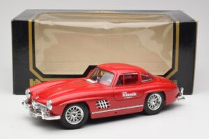 Mercedes 300 SL W198 Red Metallic Bburago 1:18 3013-M1 Metāls — attēls 8 no 8